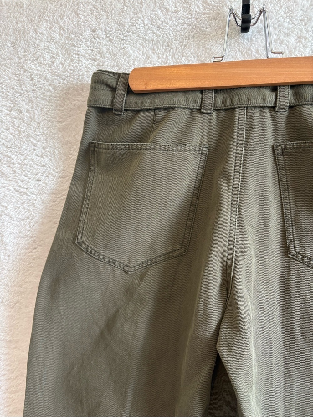 Alex Mill 9th Street Pant Military Olive 100% Cotton Slight Barrel Leg Size 4 - Picture 4 of 11